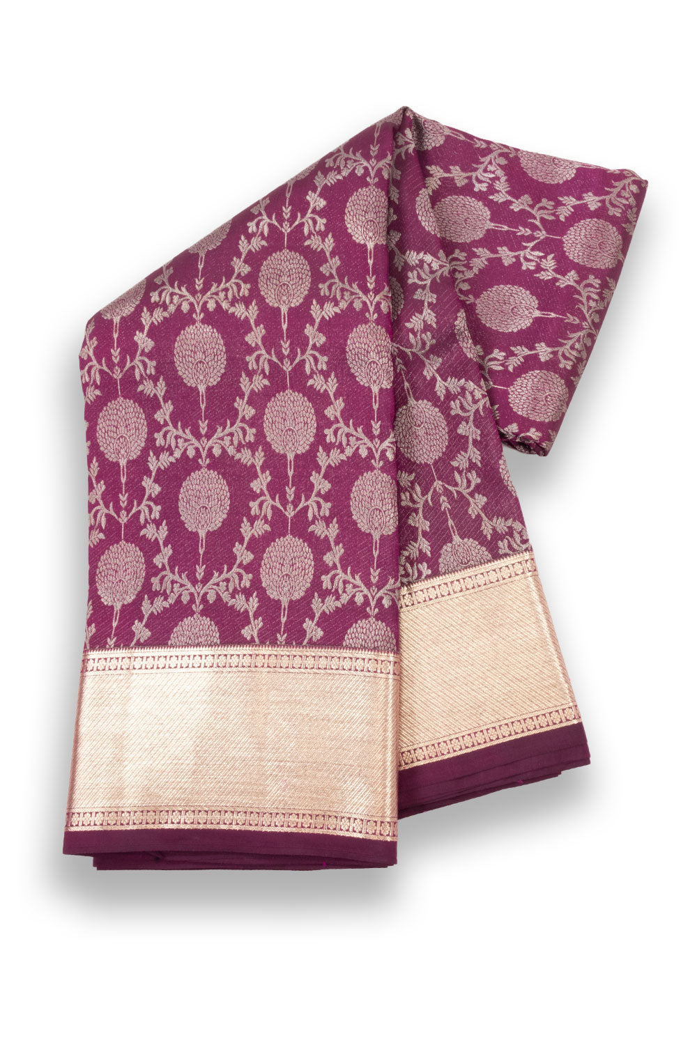 Purple handloom Kanjivaram Pure Silk Saree 10073813