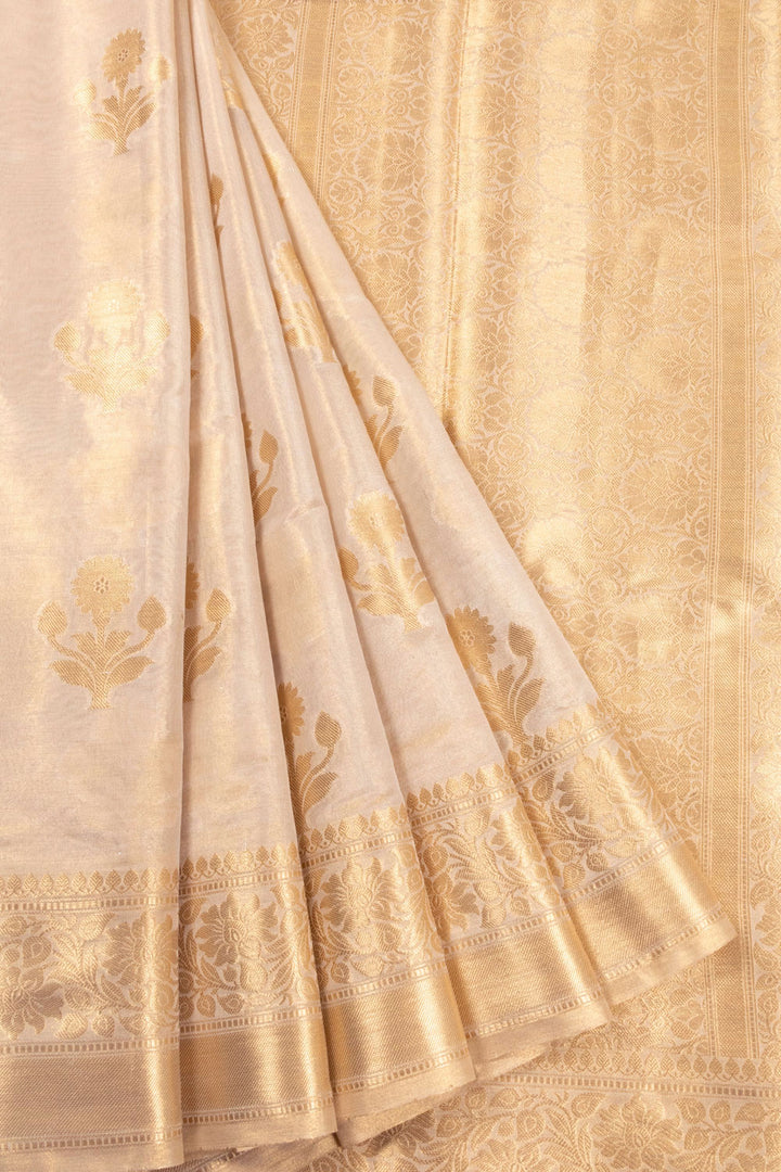 Gold Banarasi Tissue Silk Saree 10072274