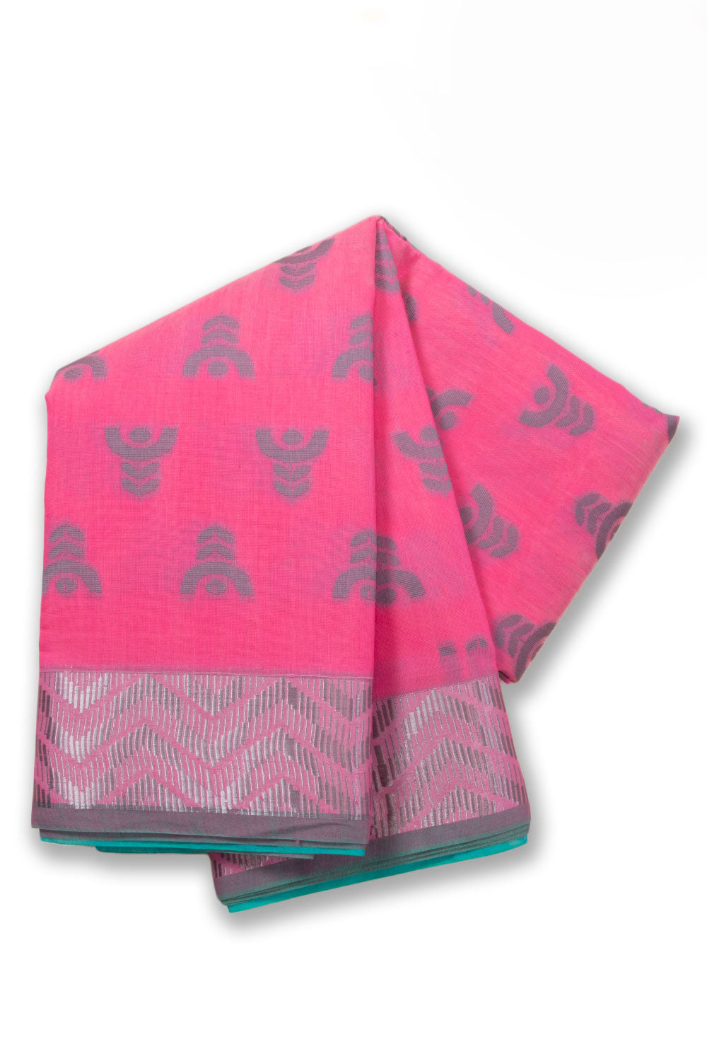 Pink South Silk Cotton Saree 10073594