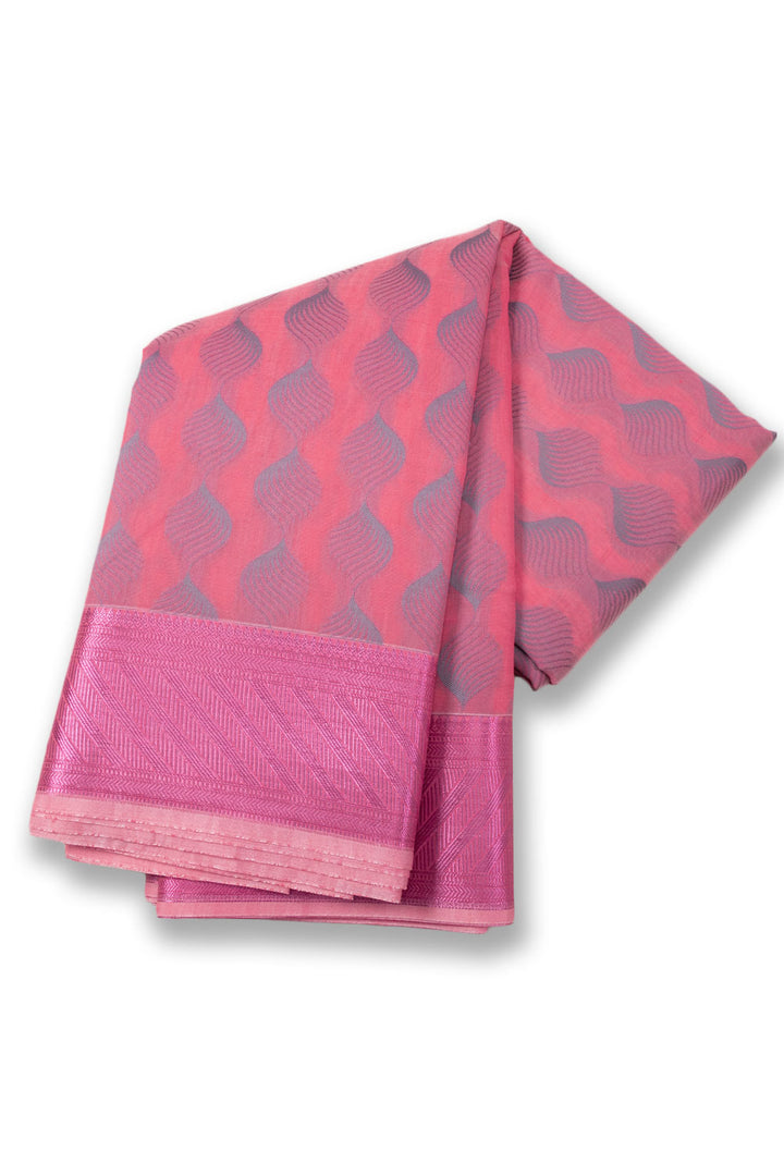  Flamingo Pink South Silk Cotton Saree 10073598