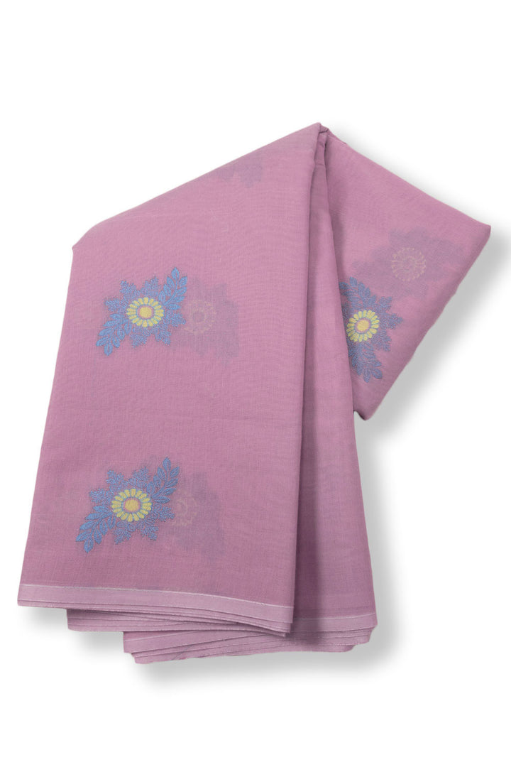 Purple South Silk Cotton Saree 10073606