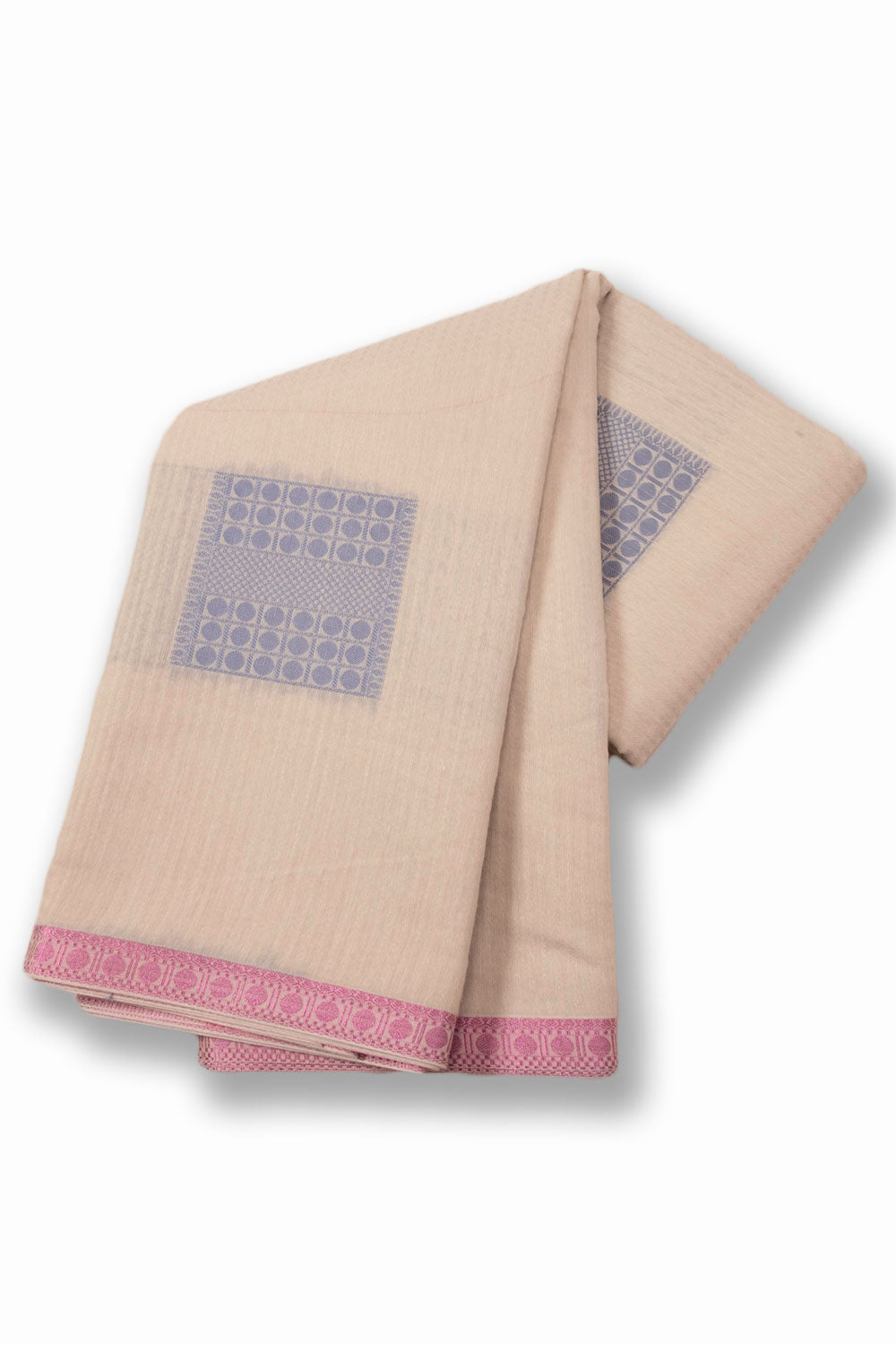 Pastel Beige South Silk Cotton Saree 10073611