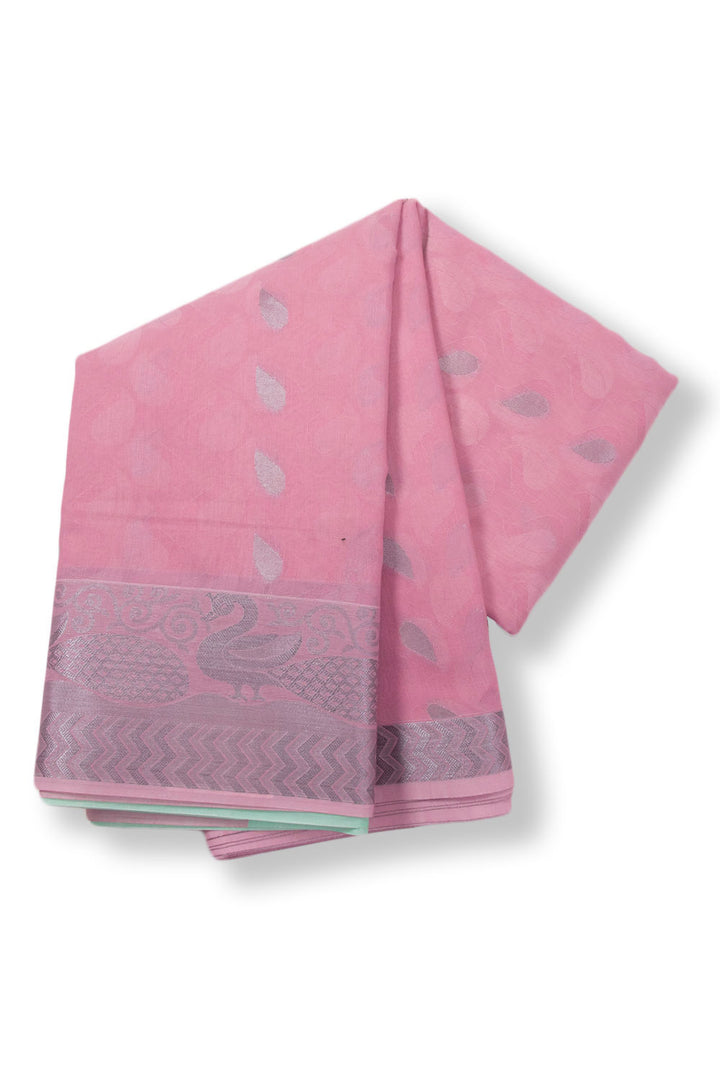 Light Hot Pink South Silk Cotton Saree 10073613