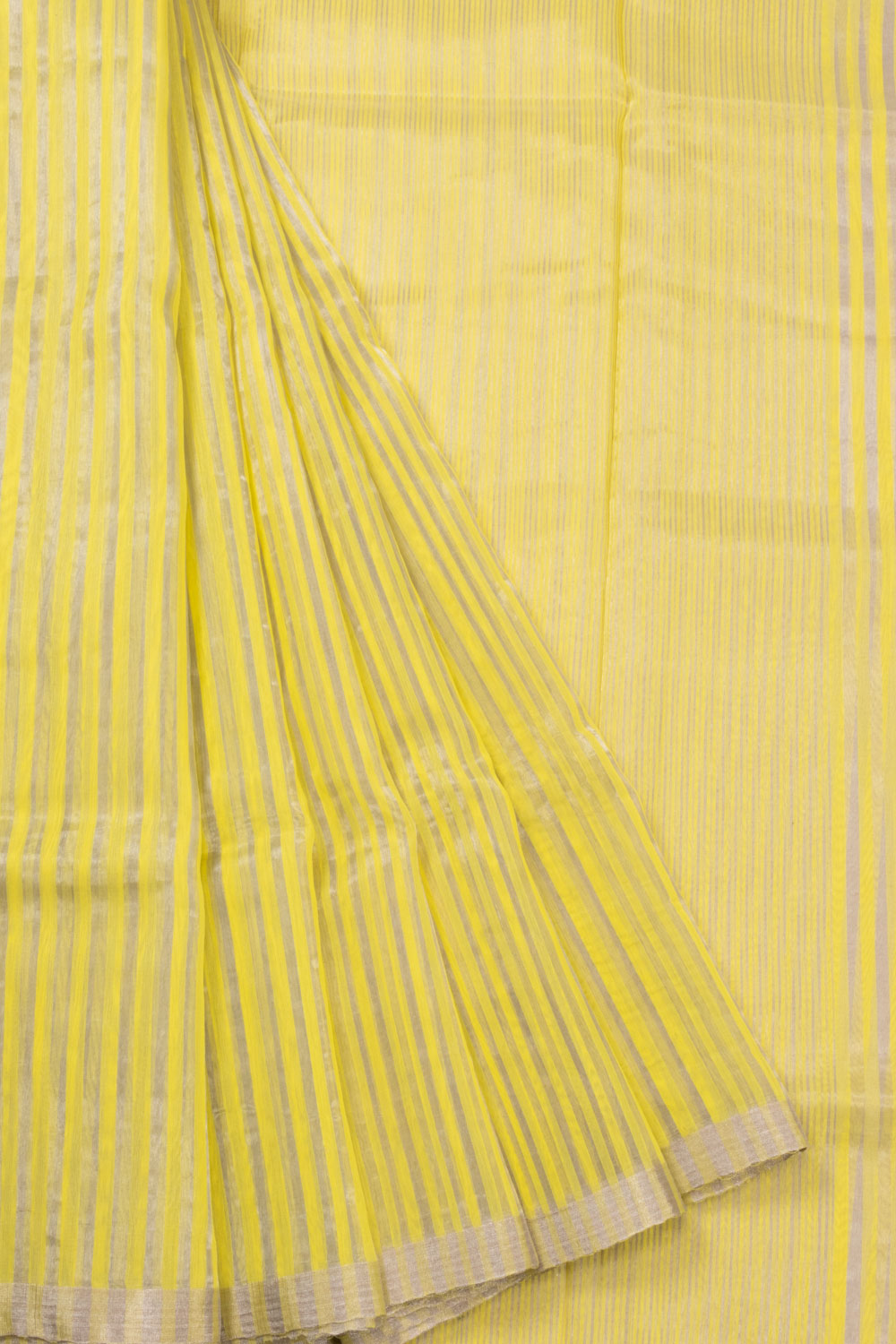 Yellow Handloom Chanderi Silk Saree 