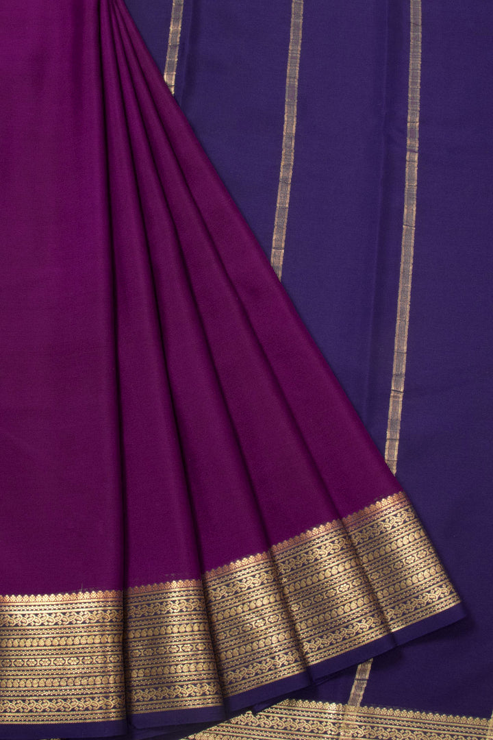 Purple Mysore Crepe Silk Saree - Avishya