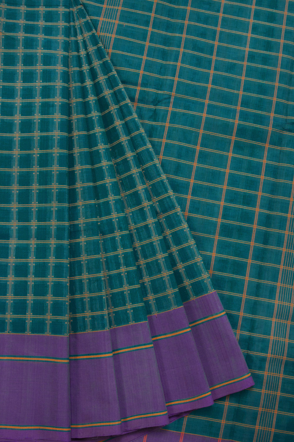 Green Handloom Chettinad Cotton Saree 10069985 - Avishya