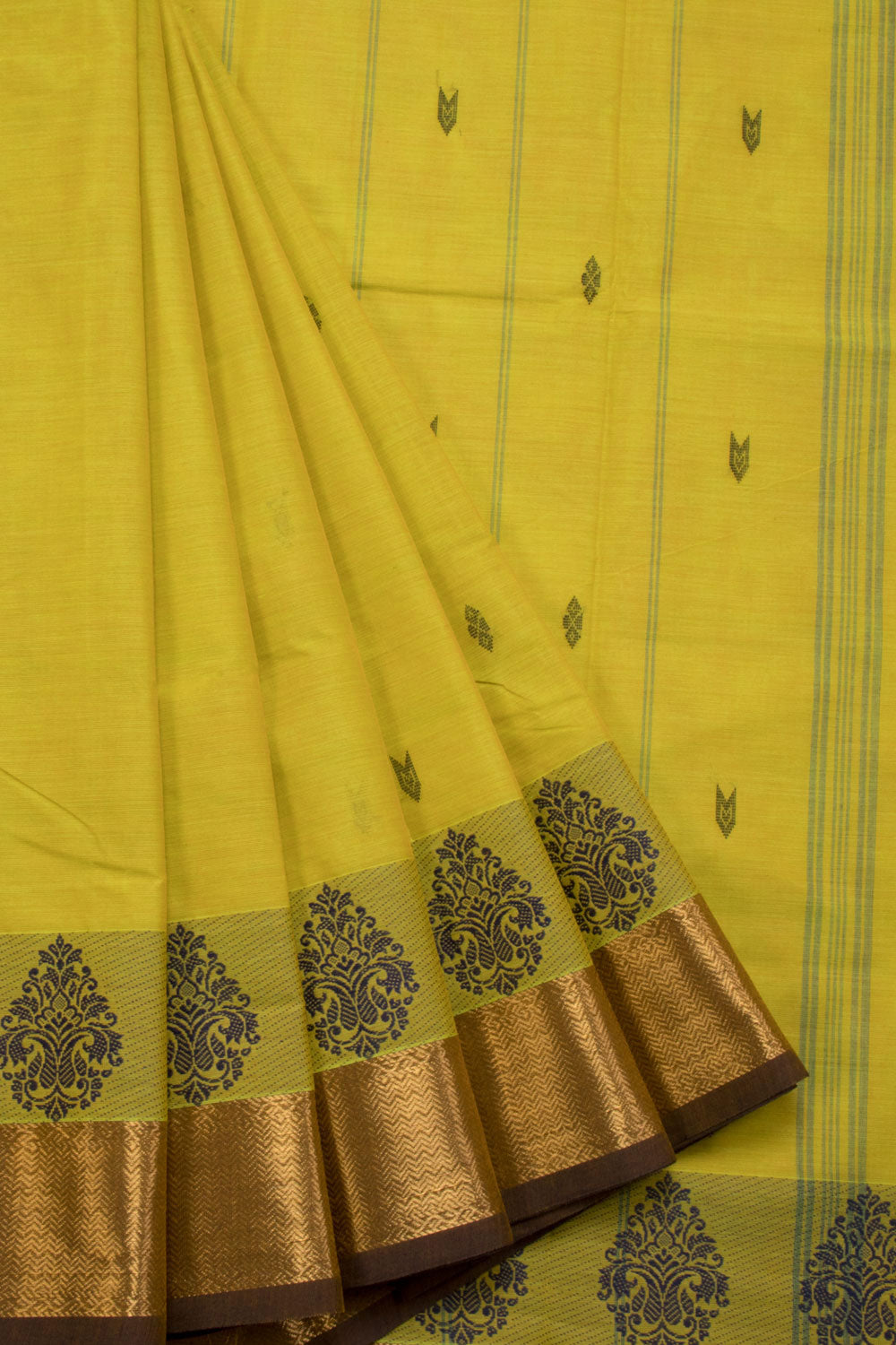 Yellow Handloom Chettinad Cotton Saree 10070014