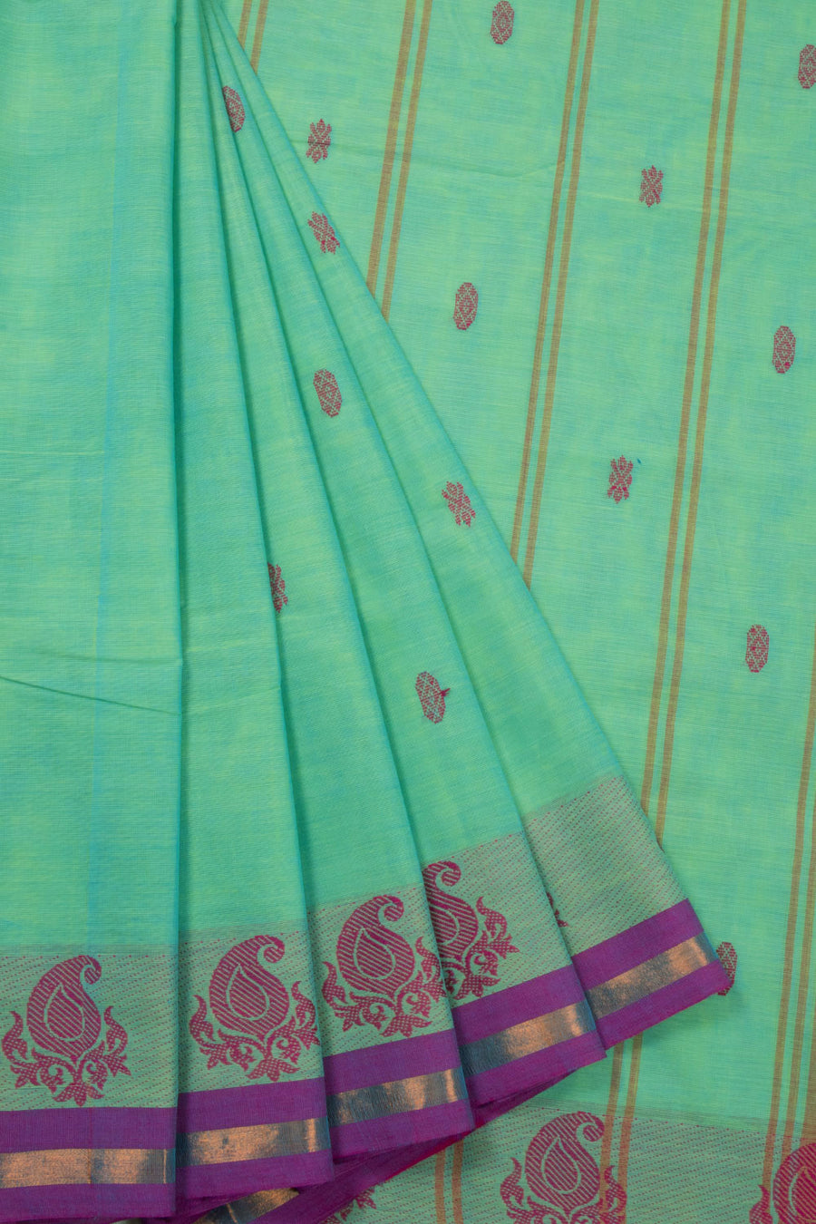 Green Handloom Chettinad Cotton Saree 10072610