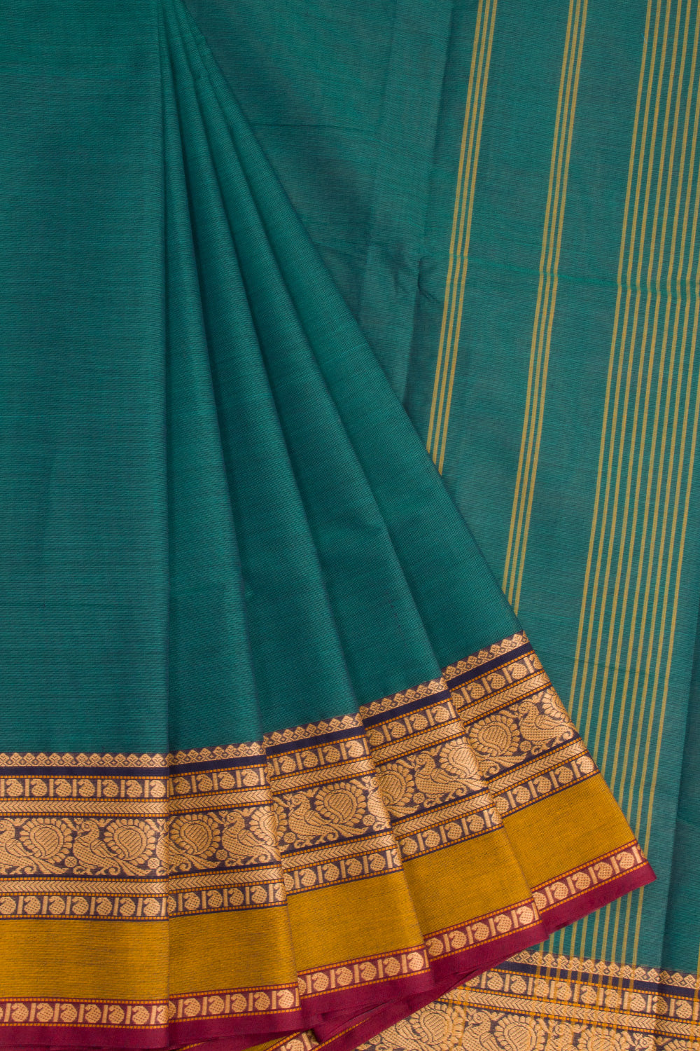 Green Handloom Chettinad Cotton Saree 10072707