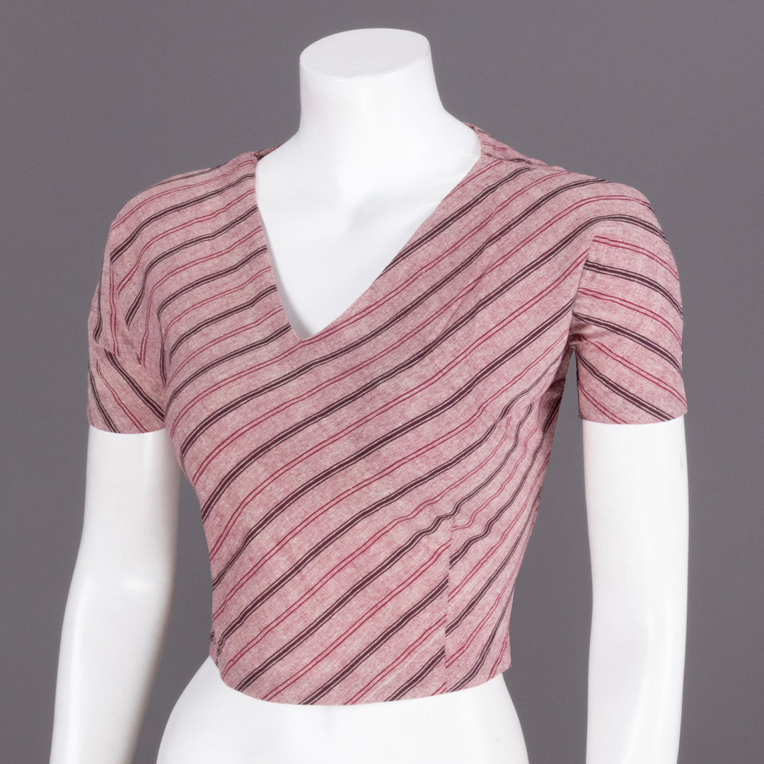 Maroon Handcrafted Woven Crop Top