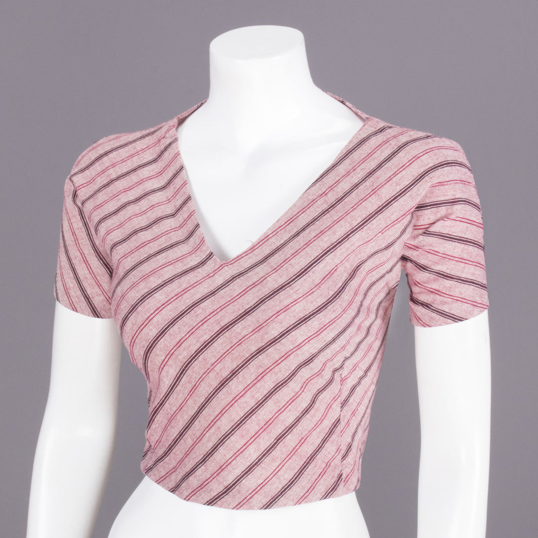 Maroon Handcrafted Woven Crop Top 