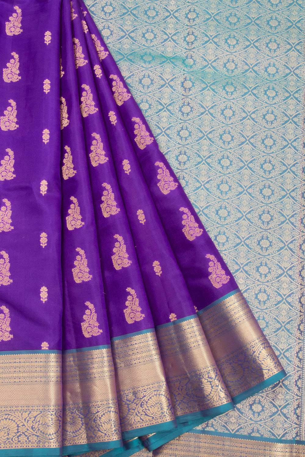 Purple Pure Silk Kanjivaram Saree 10071872