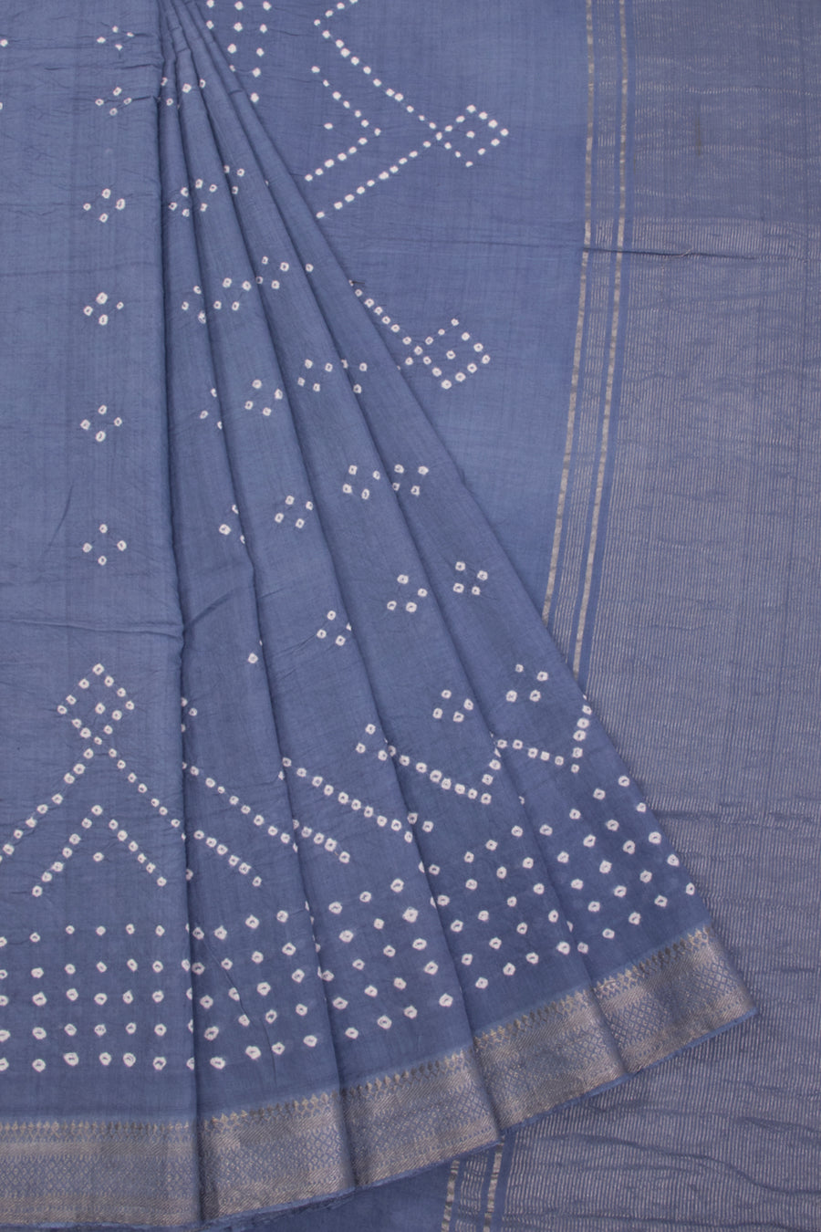 Blue Bandhani Mangalgiri Cotton Saree 10071101