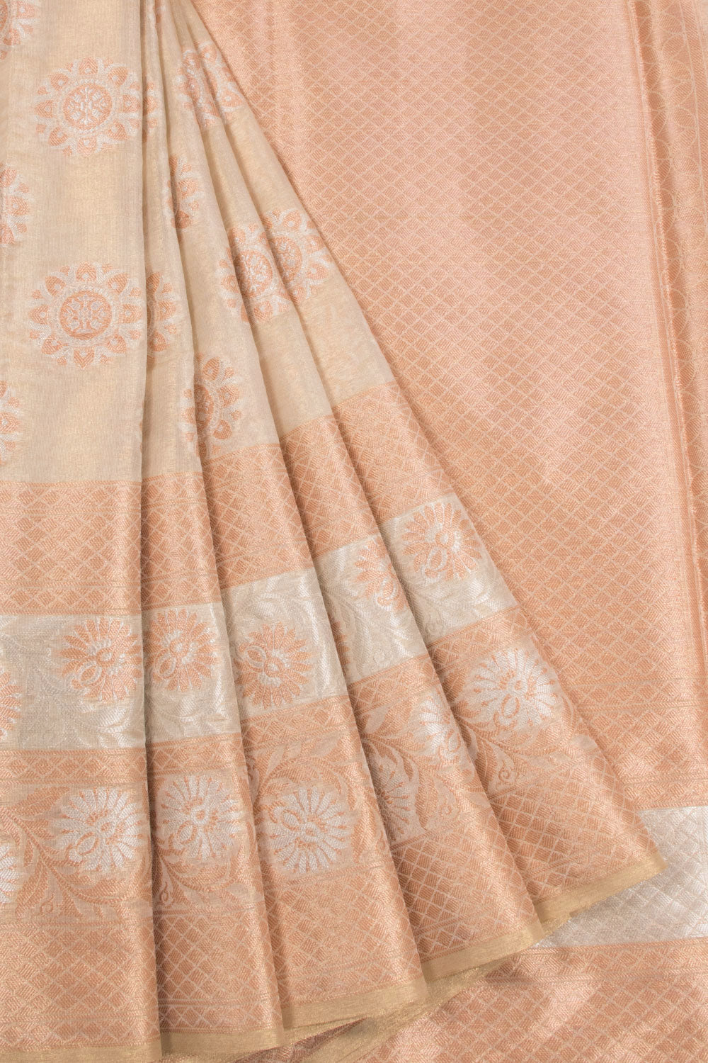 Gold Banarasi Tissue Silk Saree 10072280