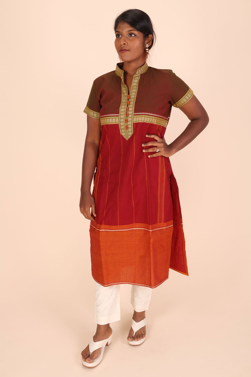 Multicolour Andhra cotton kurta 10070682