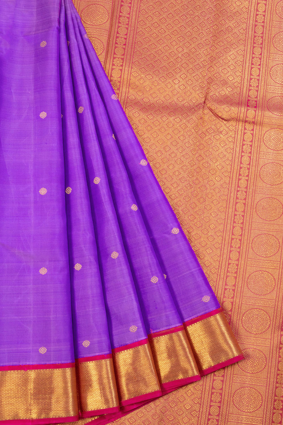 Orchid Purple Bridal Korvai Kanjivaram Silk Saree 10070602