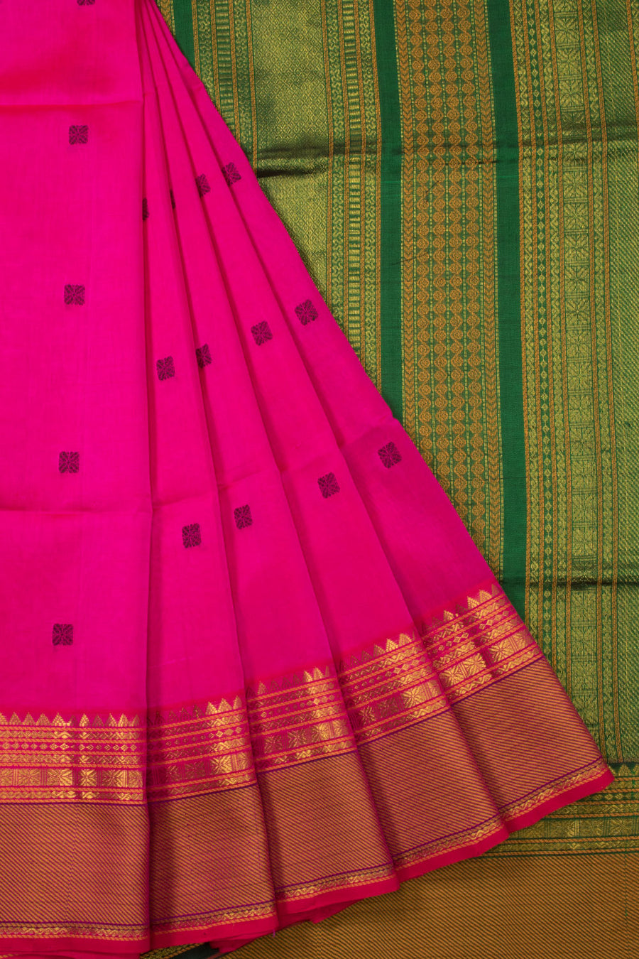 Pink  Handloom Kanchi Silk Cotton Saree 10073548