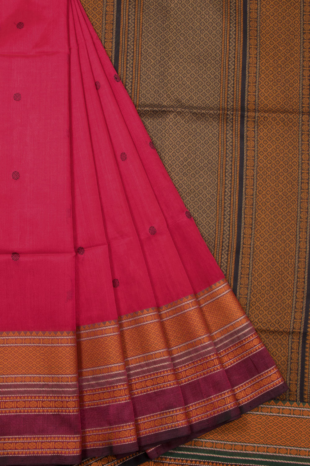 Peach Handloom Kanchi Silk Cotton Saree 10073554