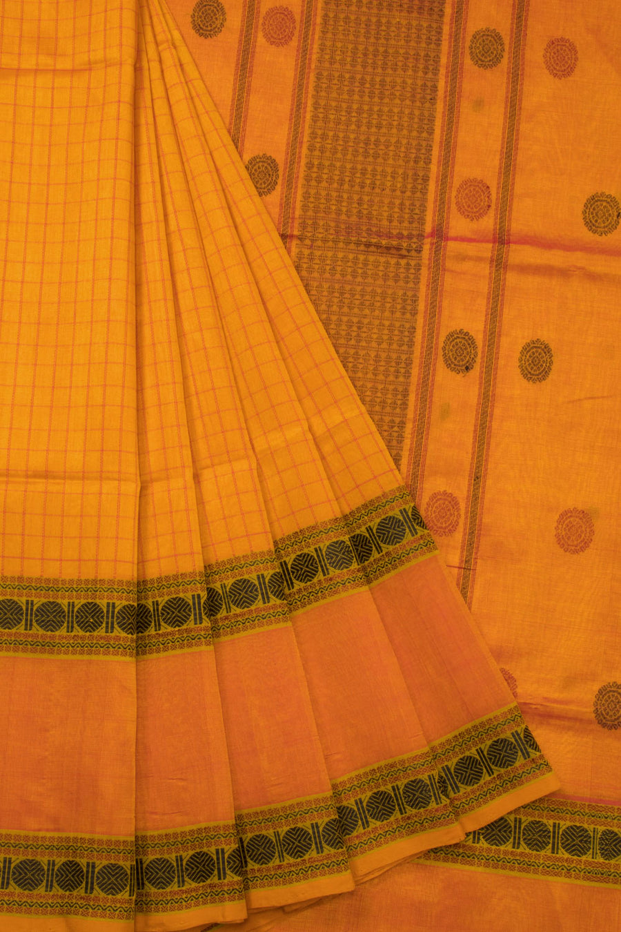 Yellow Handloom Kanchi Silk Cotton Saree 10073558