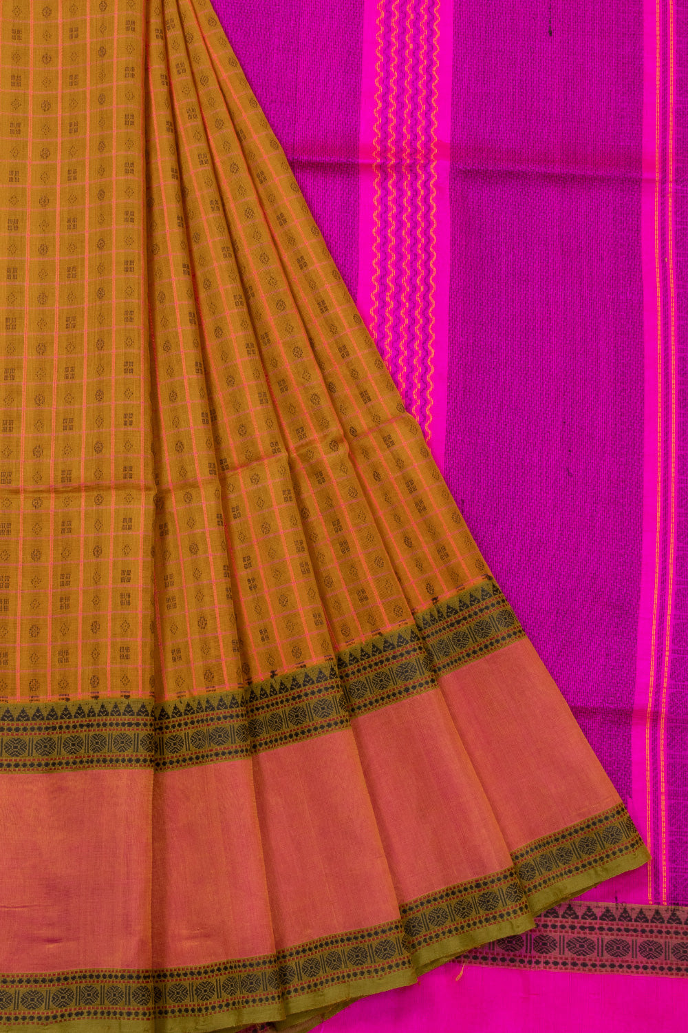 Magenta Handloom Kanchi Silk Cotton Saree 10073571