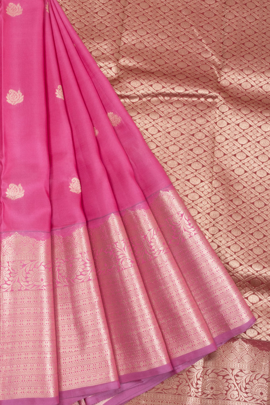 Mauve Kanjivaram Blended Silk Saree