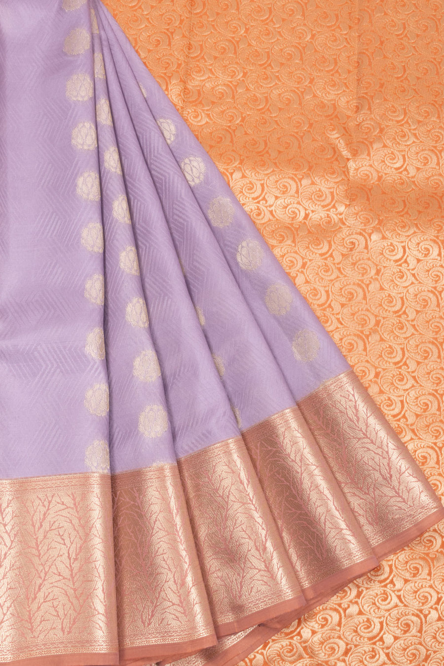 Violet Kanjivaram Blended Silk Saree