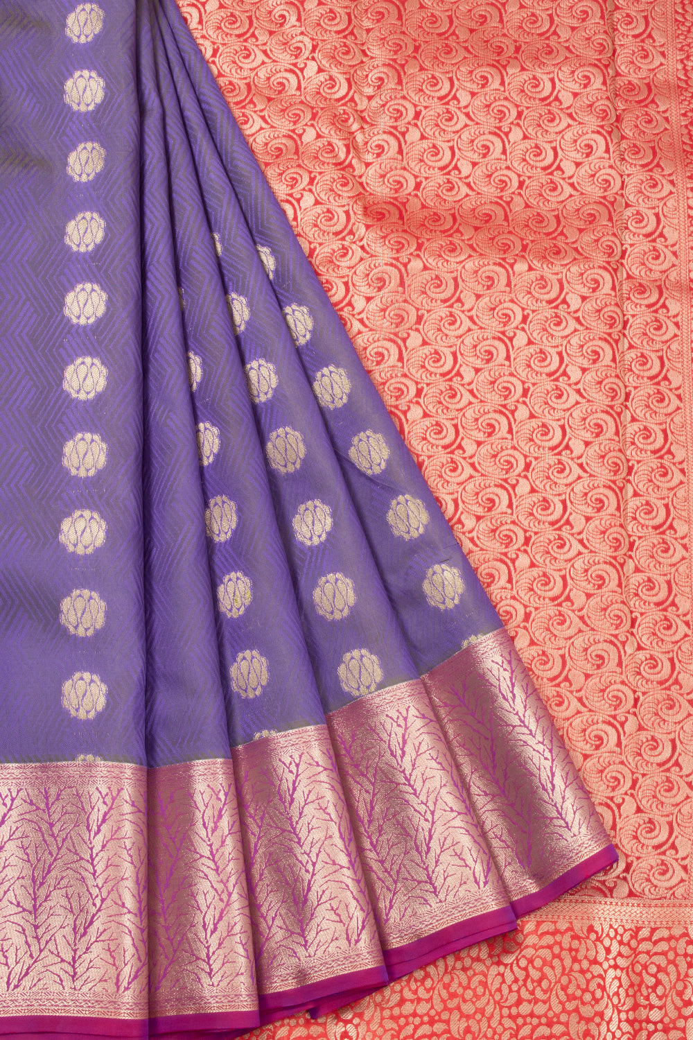 Purple Handloom Kanjivaram Blanded silk 10072900