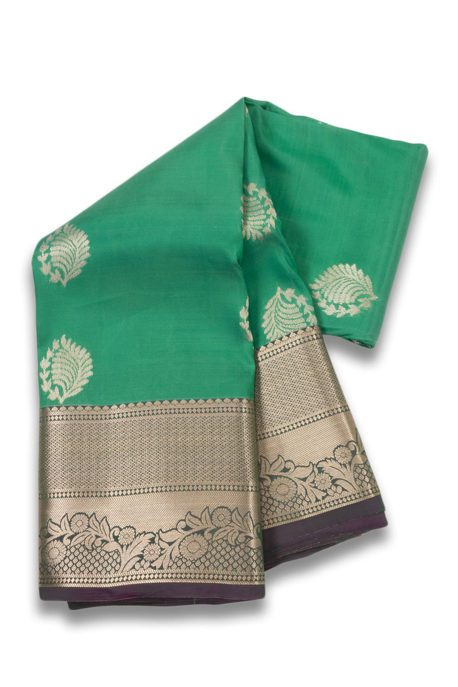 Green Handloom Kanjivaram Silk Saree 10073823