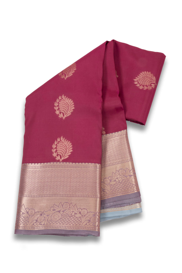 Maroon Handloom Kanjivaram Silk Saree 10073827