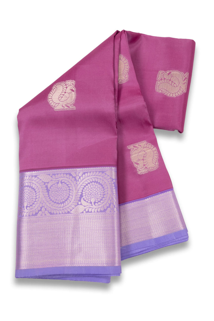 Magenta Handloom Kanjivaram Silk Saree 10073834