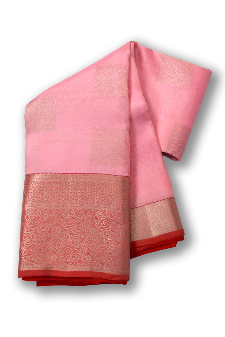 Pink Handloom Kanjivaram Silk Saree 10073840