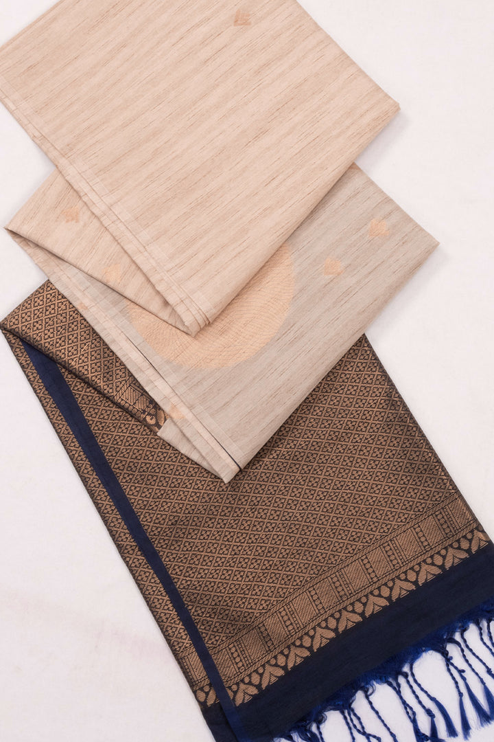 Beige Jute Weave Kanjivaram Silk Saree 10073850