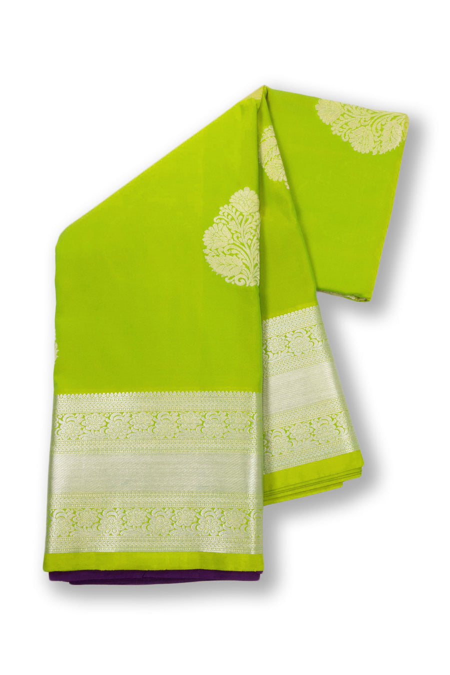 Green Handloom Kanjivaram Silk Saree 10073866