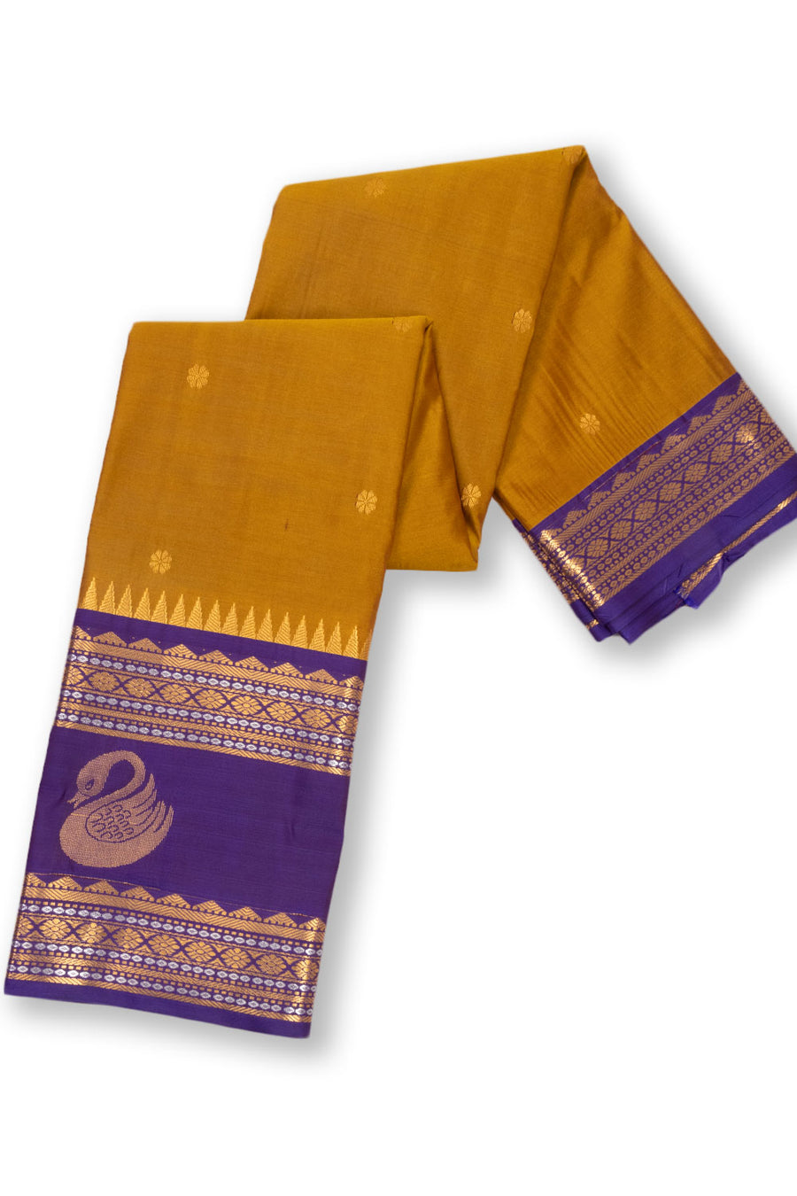 Dual Tone Brown Kanjivaram Silk Saree with Contrast Pallu 10073875