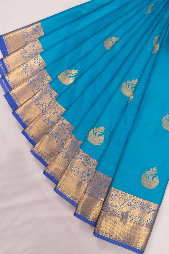 Blue Light Weight Kanjivaram Silk Saree 10073892