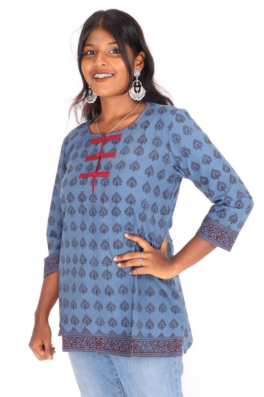 Blue Bagh Printed Cotton Kurti