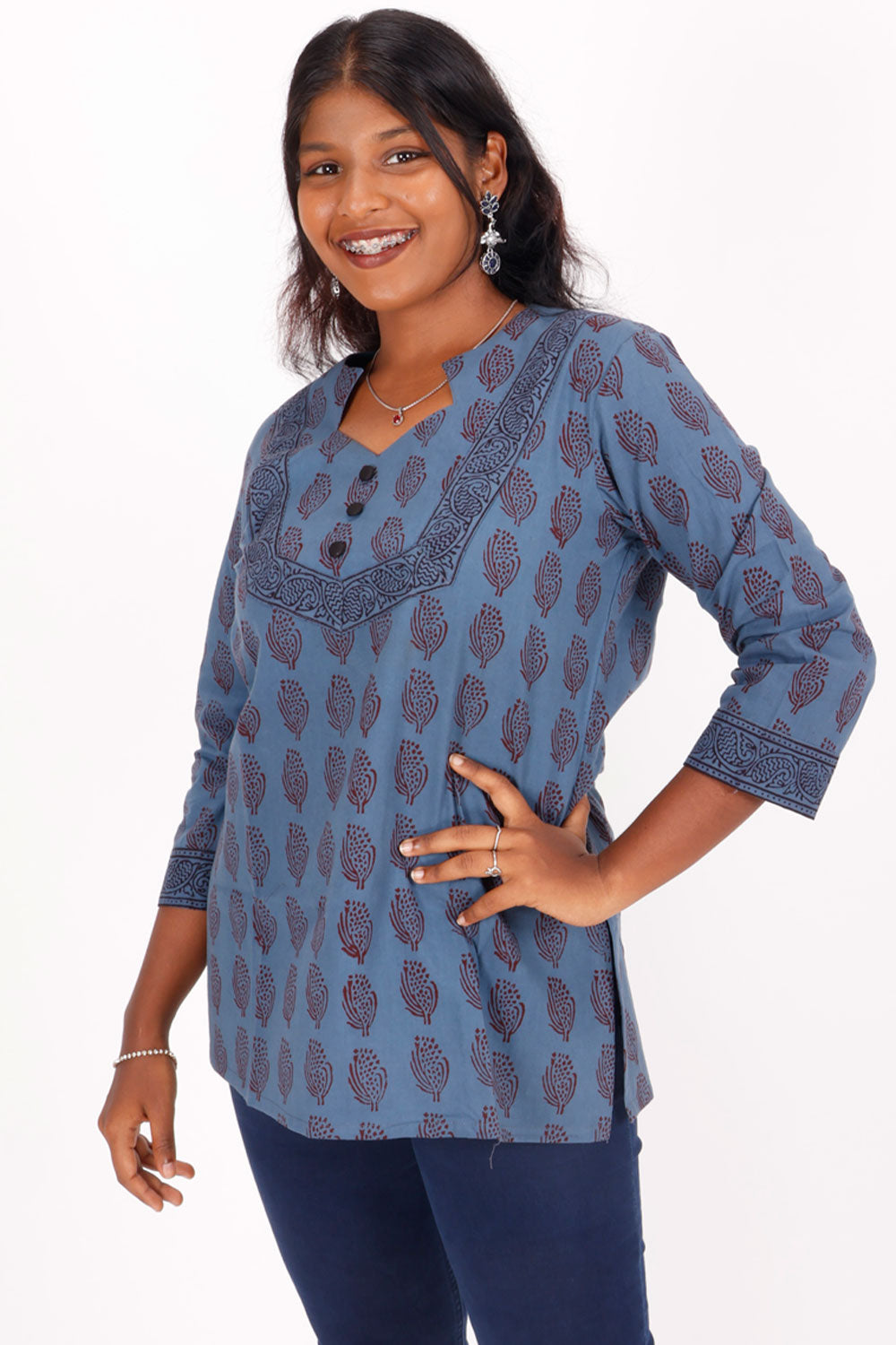 Blue Bagh Printed Cotton Kurti