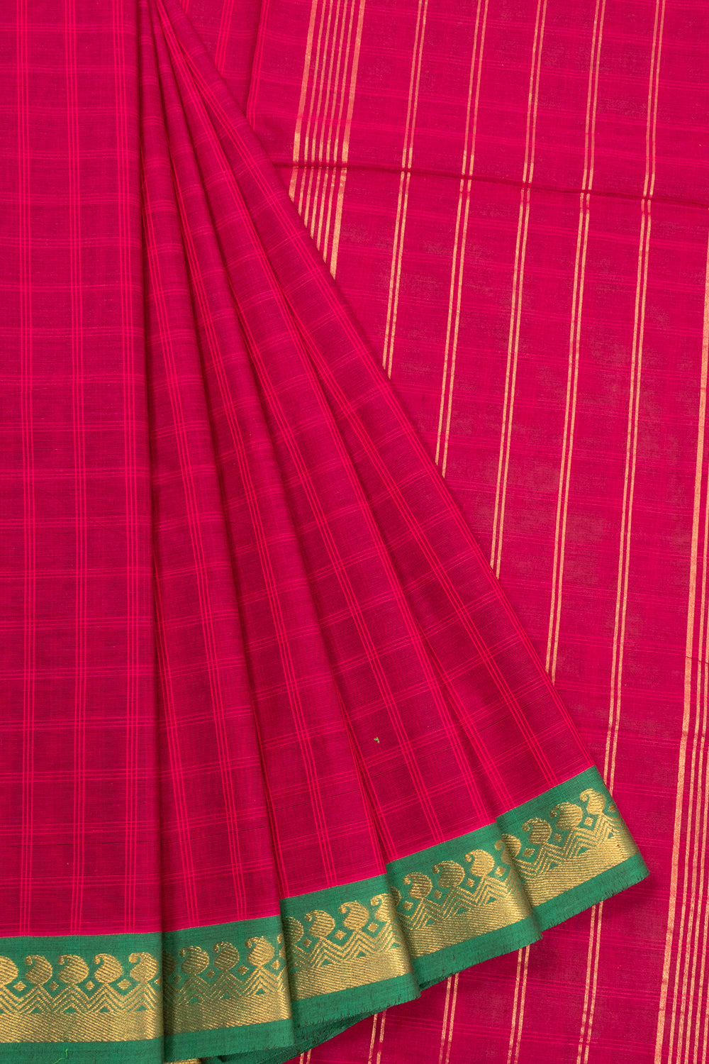 Pink Handloom Kanchi Cotton Saree