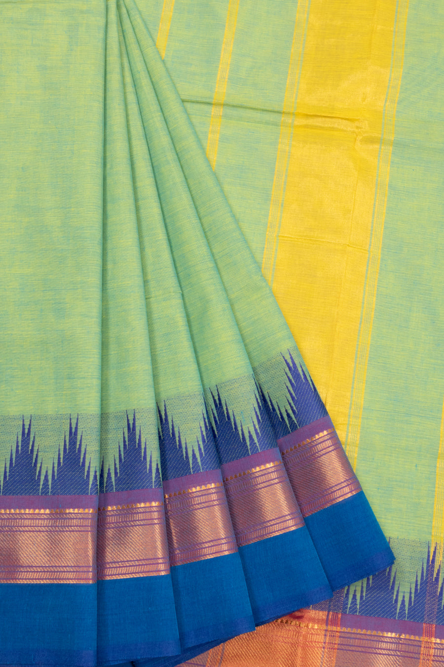 Green Handloom Kanchi Cotton Saree