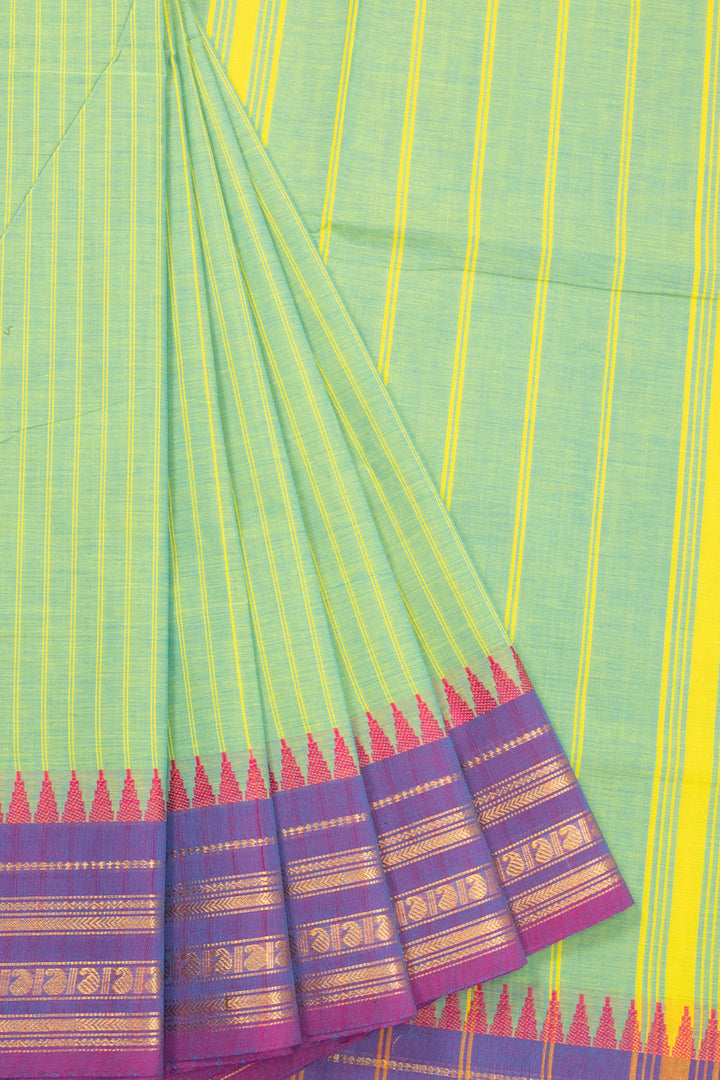 Green Handloom Kanchi Cotton Saree