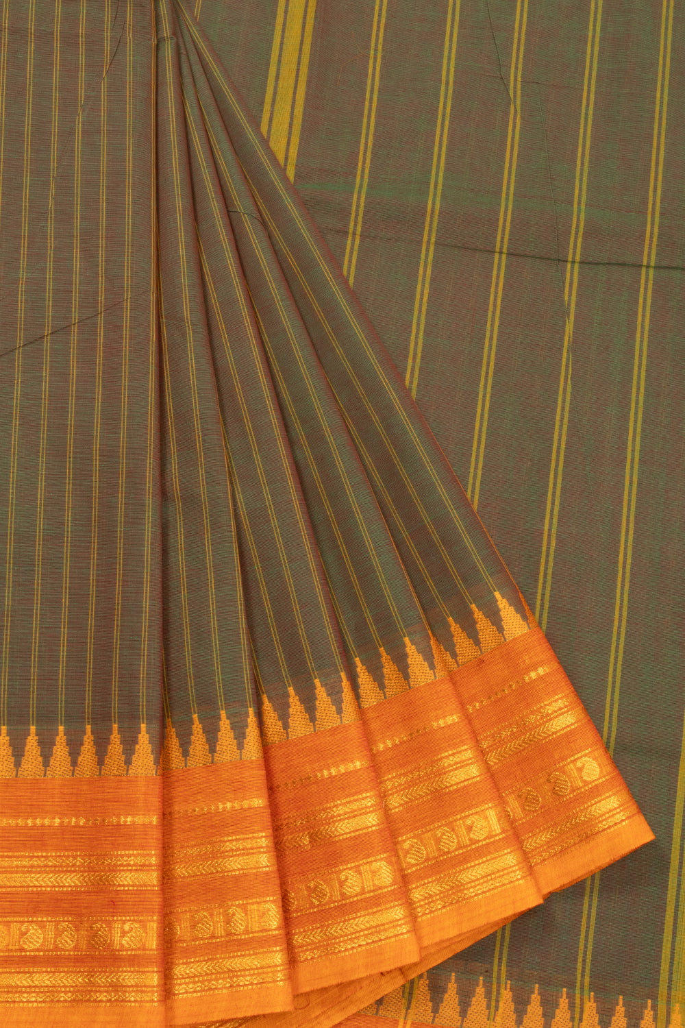 Green Handloom Kanchi Cotton Saree