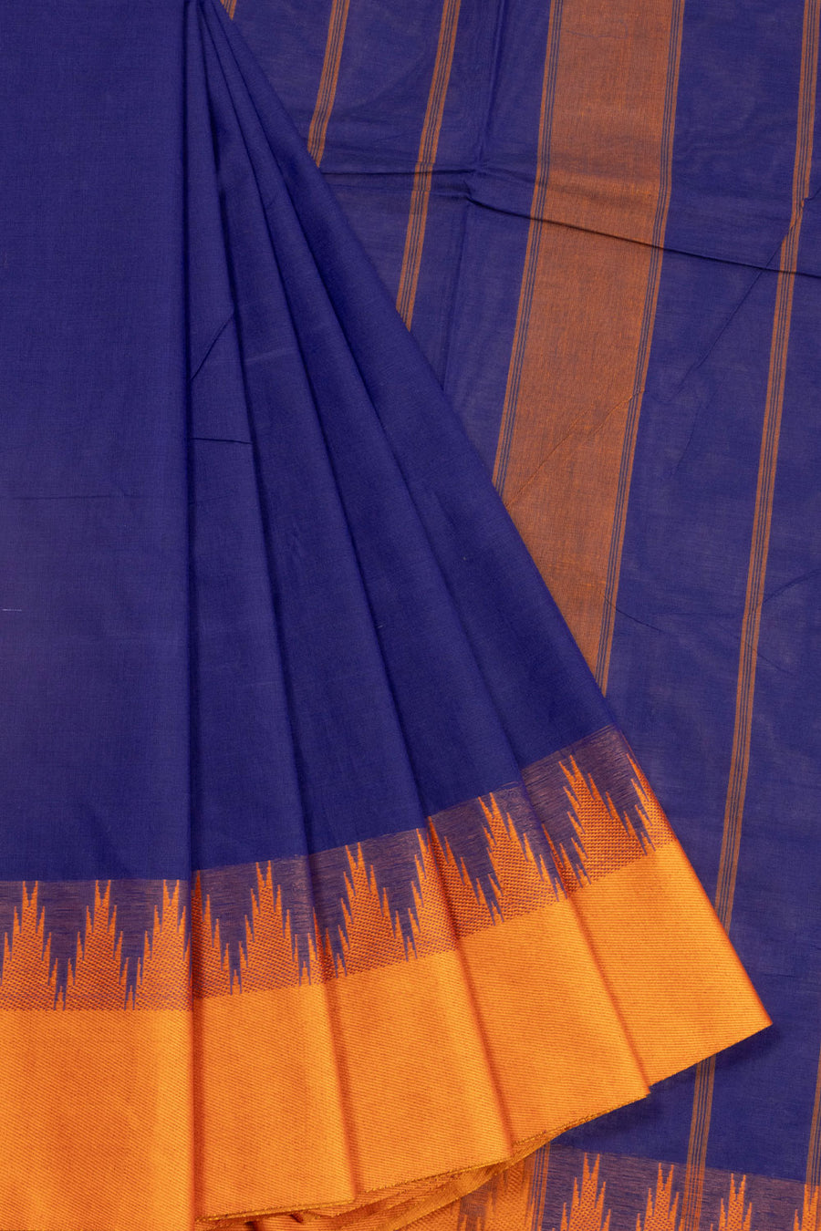 Blue Handloom Kanchi Cotton Saree 