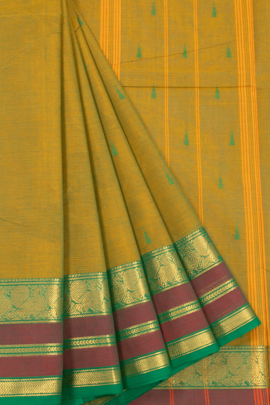 Green Handloom Kanchi Cotton Saree