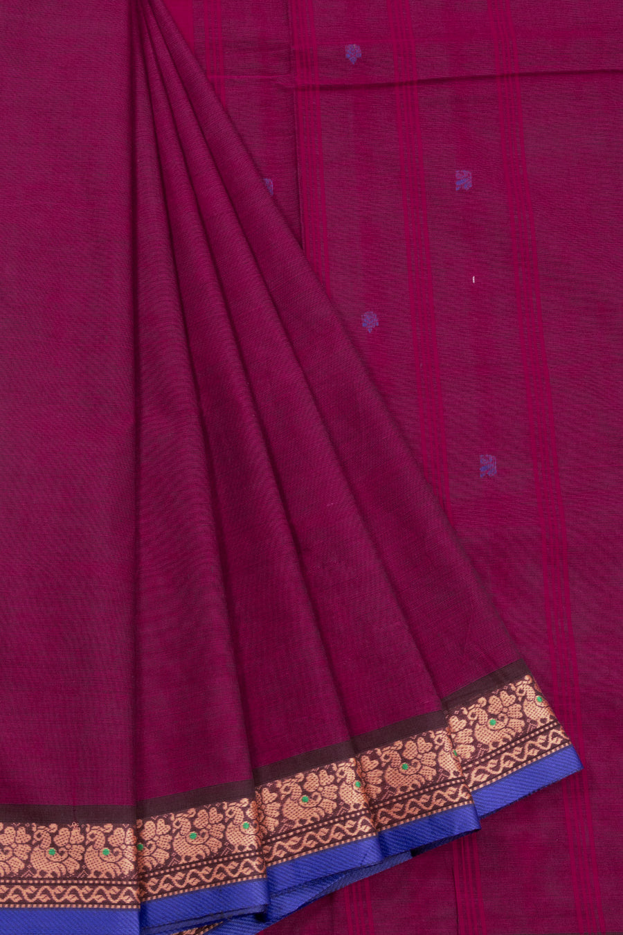 Maroon Handloom Kanchi Cotton Saree