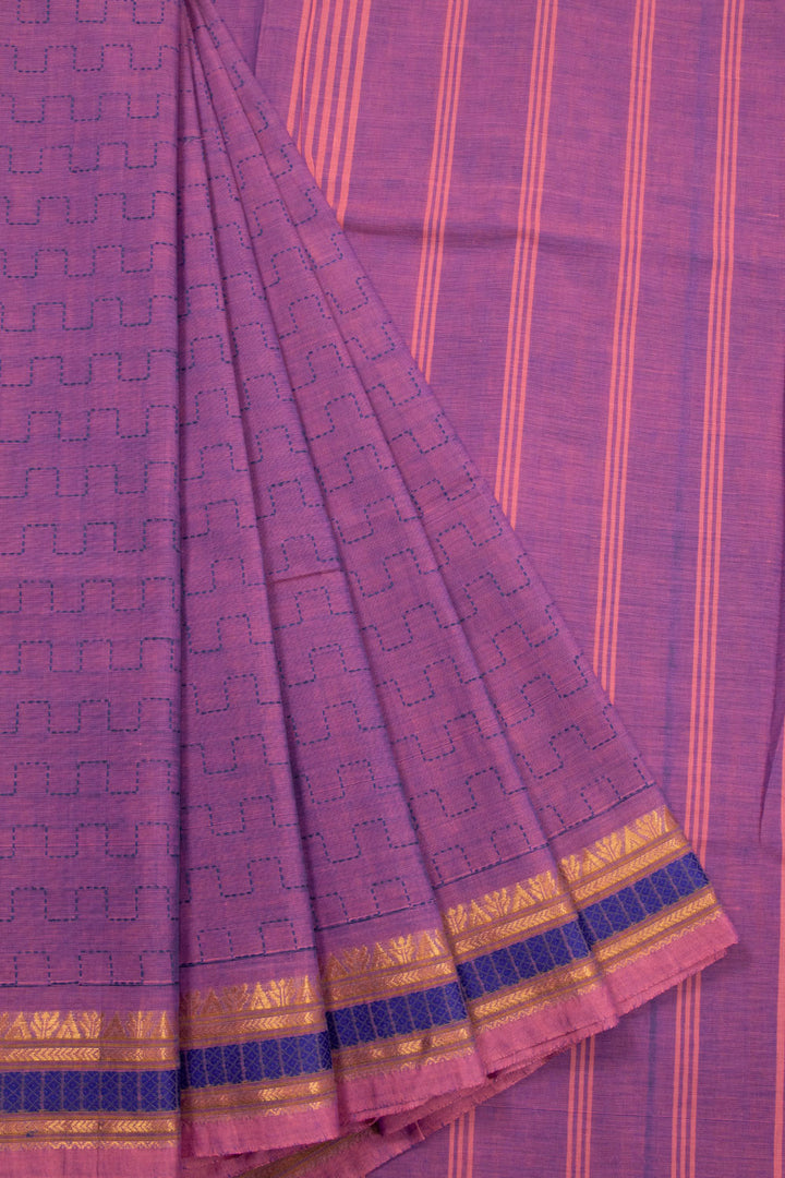 Pink Handloom Kanchi Cotton Saree 