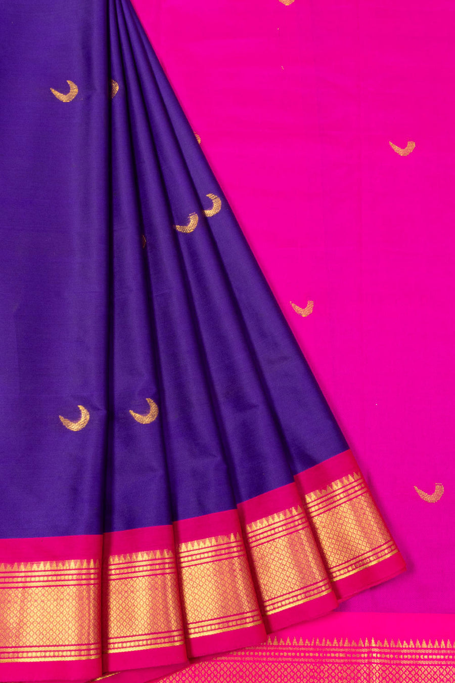 Purple Handloom Chandrakon Paithani Silk Saree 10073628