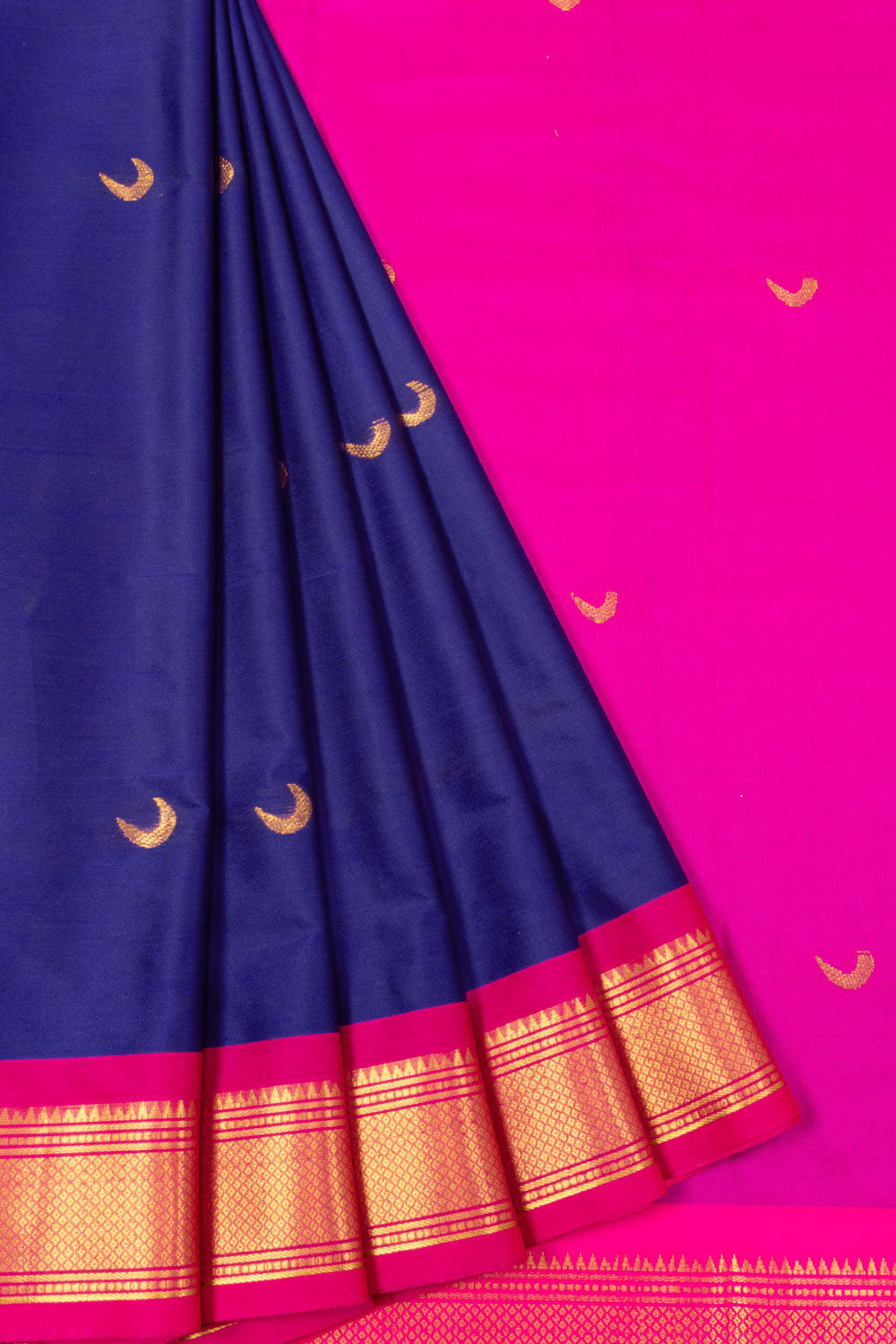 Blue Handloom Chandrakon Paithani Silk Saree 10073629