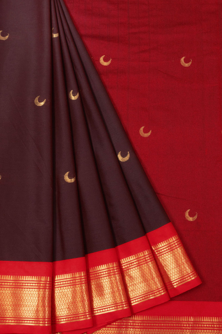 Brown Handloom Chandrakon Paithani Silk Saree 10073630