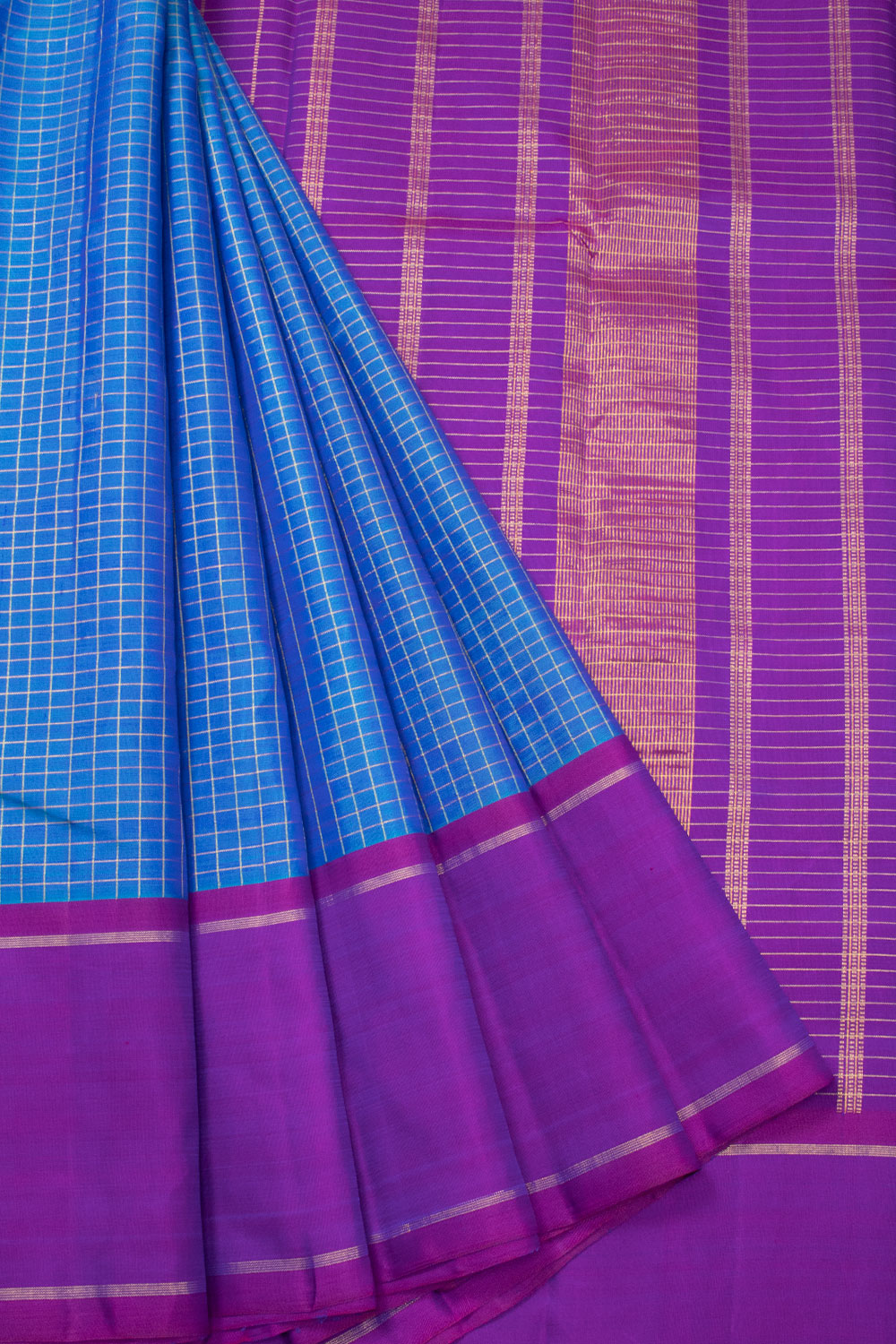 Blue Handloom Kanjivaram Silk Saree|Avishya.Com – Avishya.com