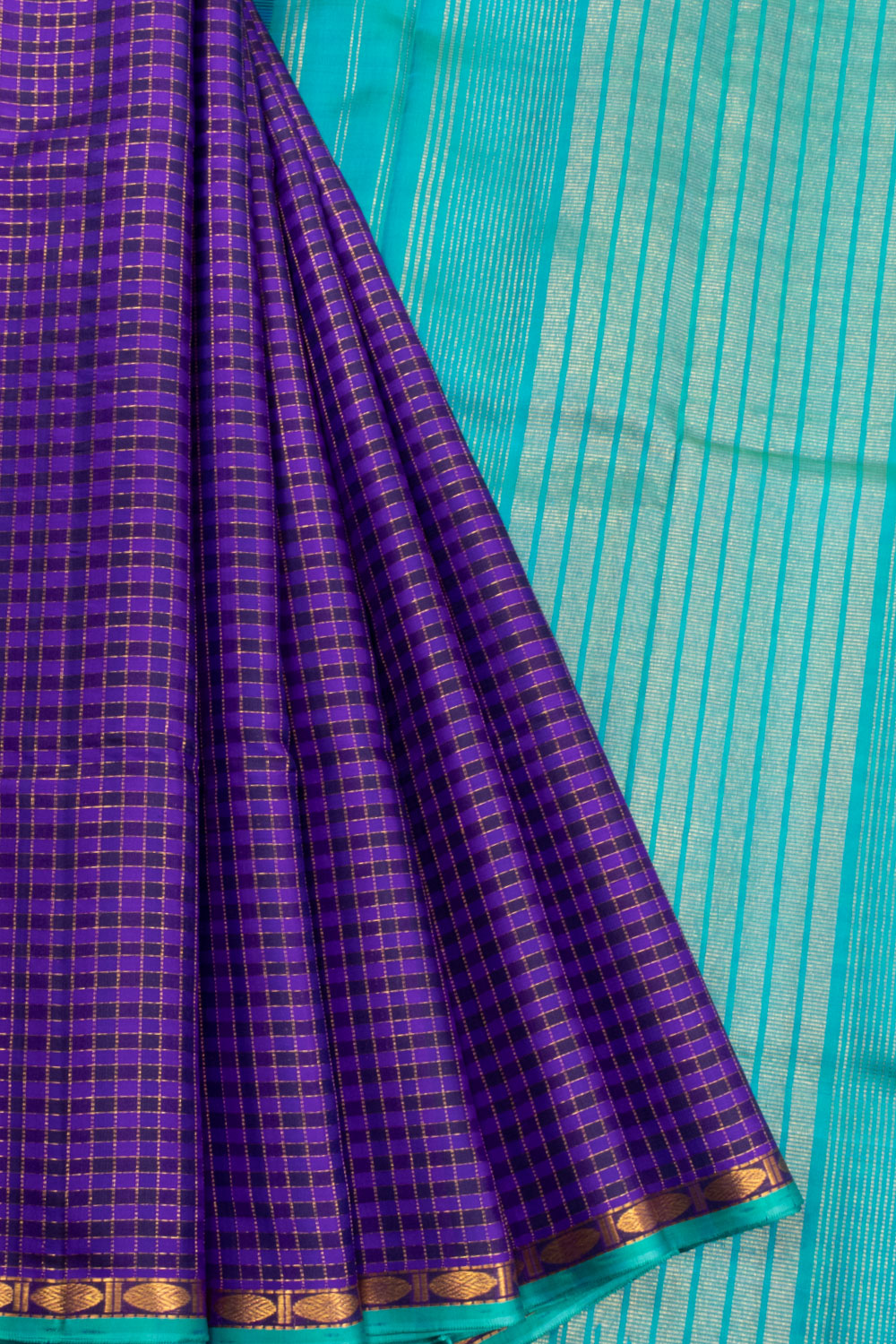 Royal Purple Handloom Kanjivaram Silk Saree 10070659